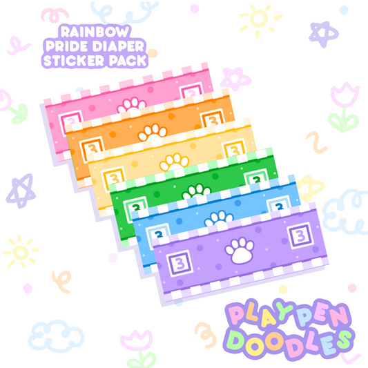 DIAPER STICKERS - PUPPY PRIDE