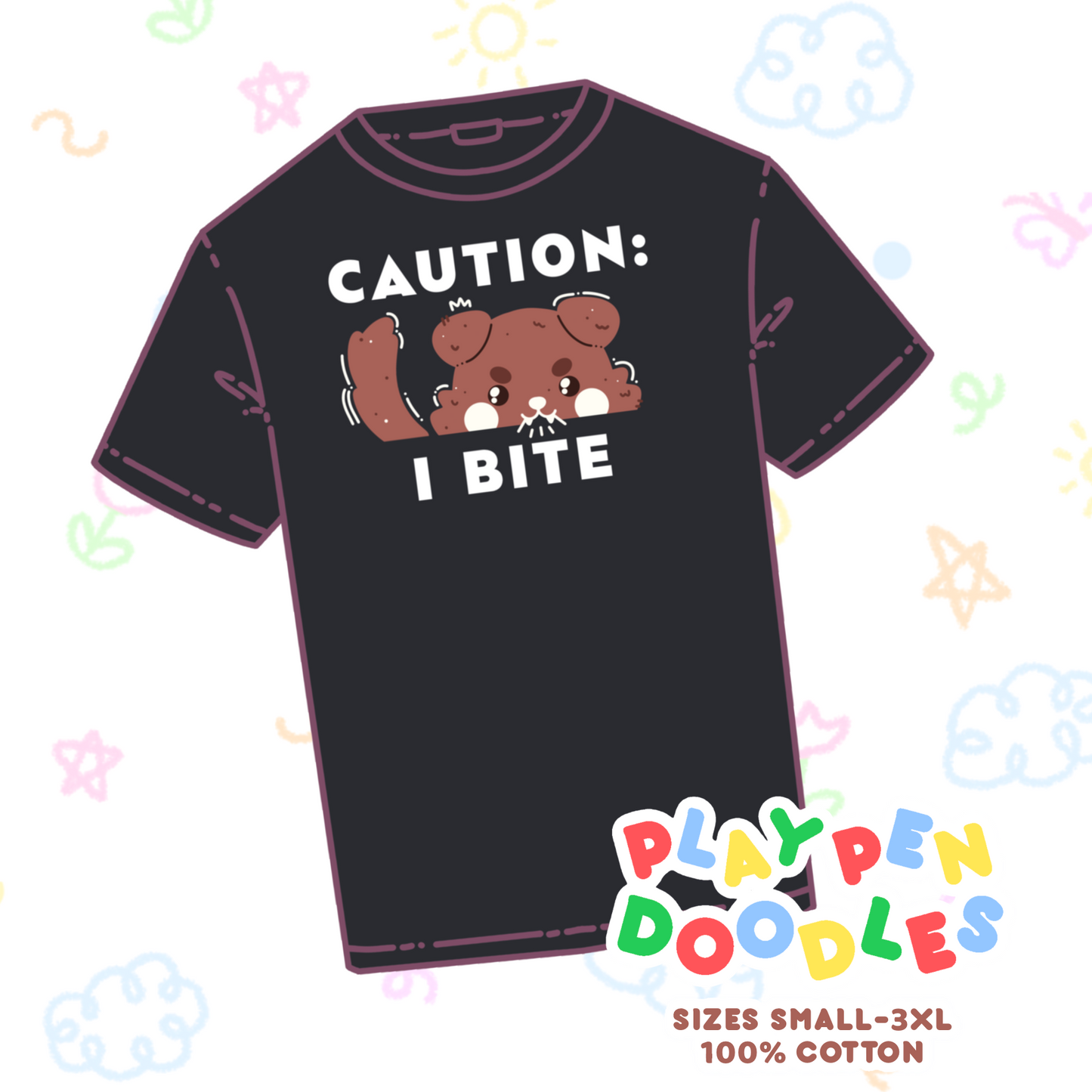 CAUTION I BITE SHIRT: PUPPY