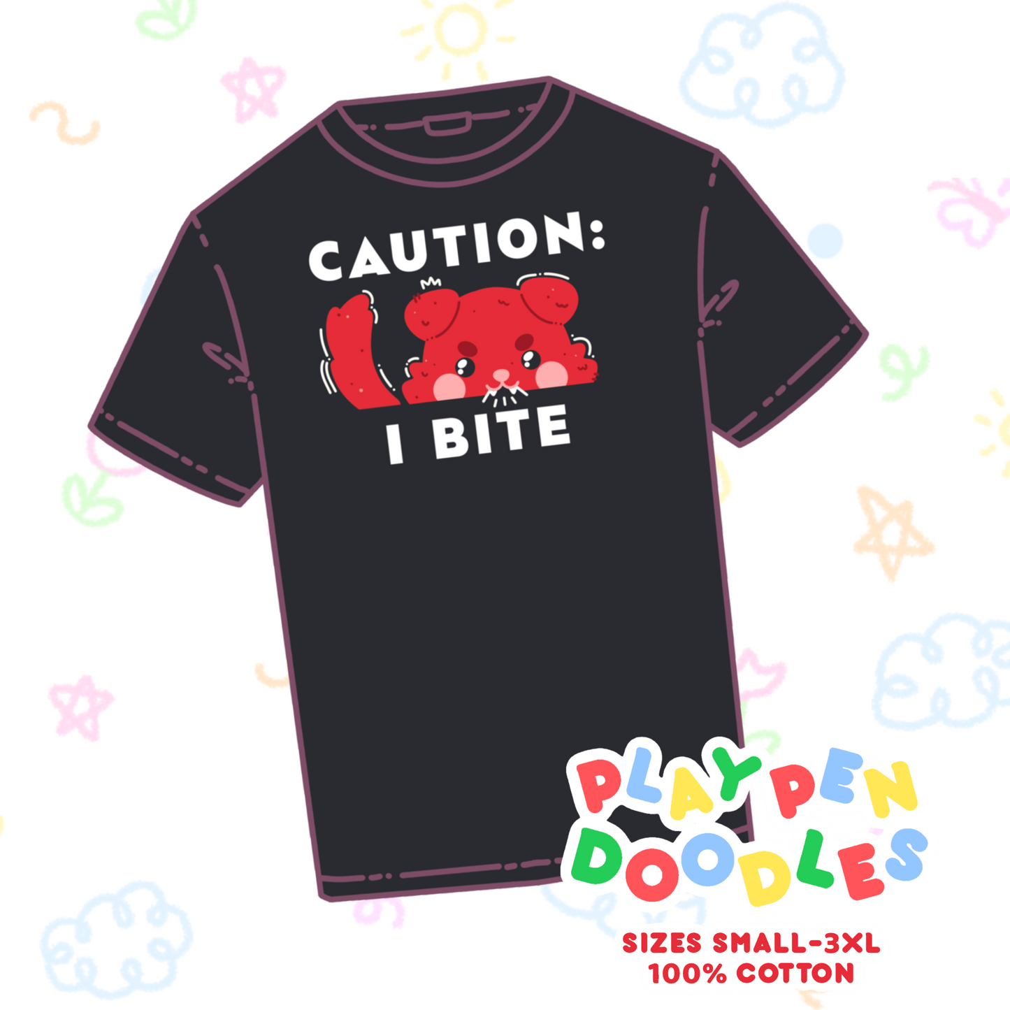 CAUTION I BITE SHIRT: PUPPY