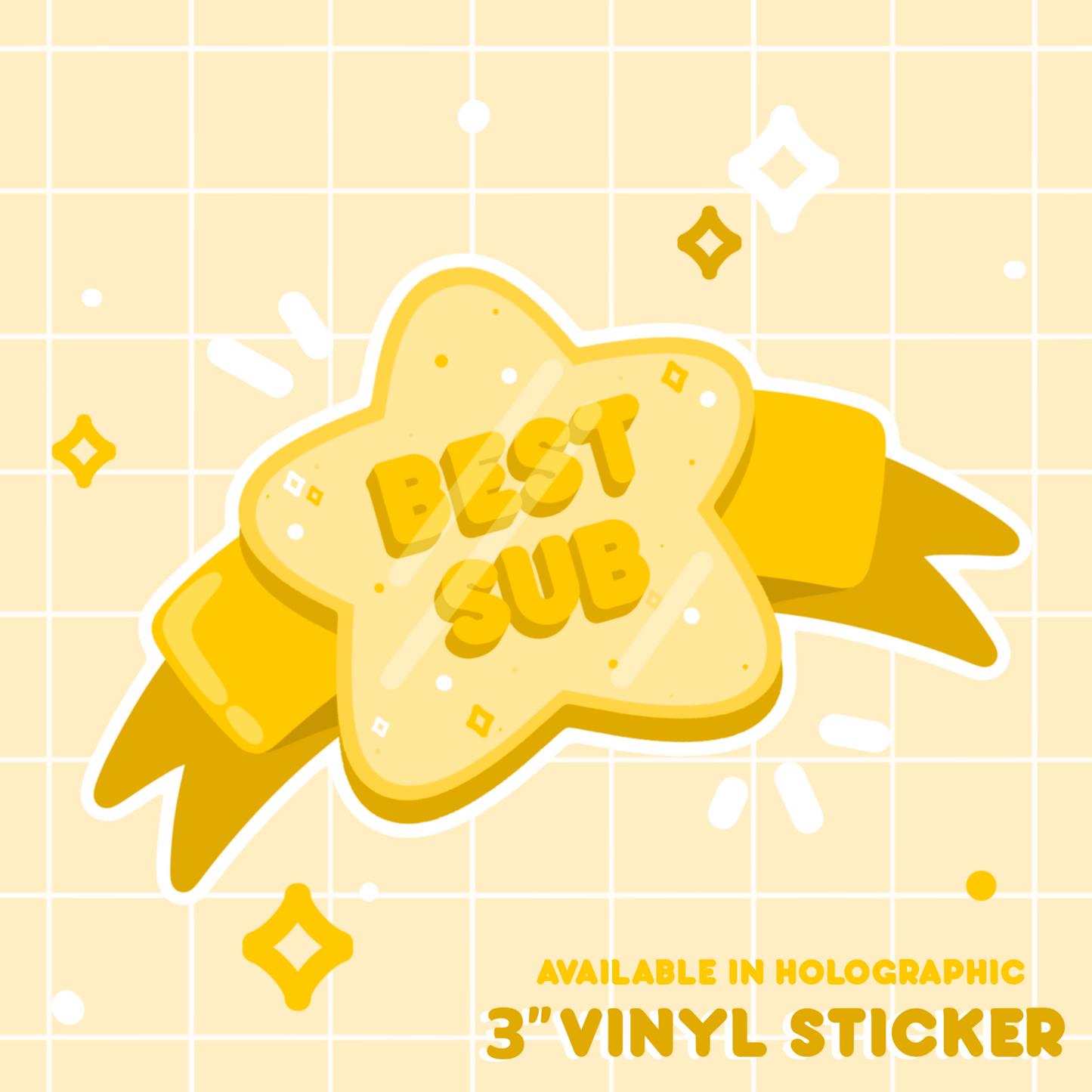 GOLD STAR VINYL STICKER