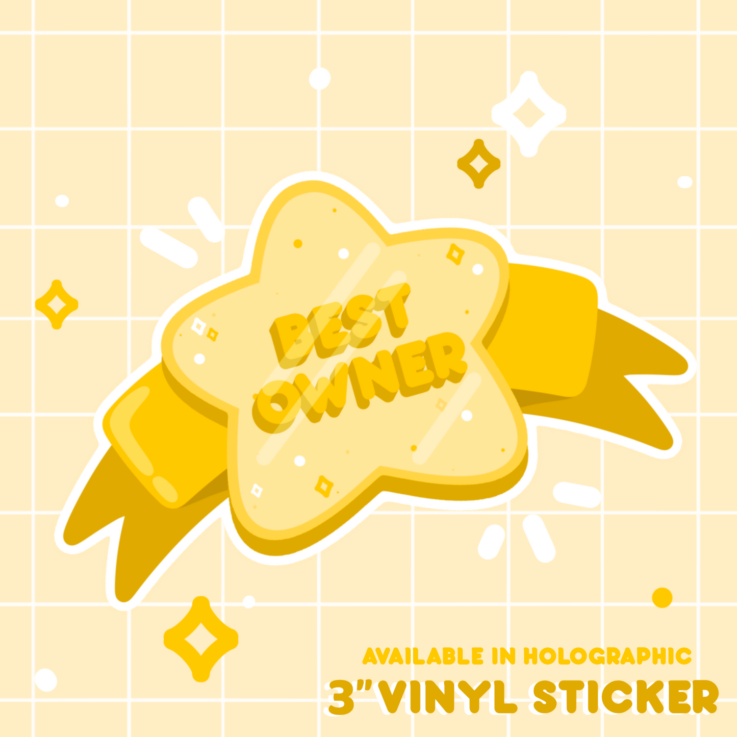 GOLD STAR VINYL STICKER