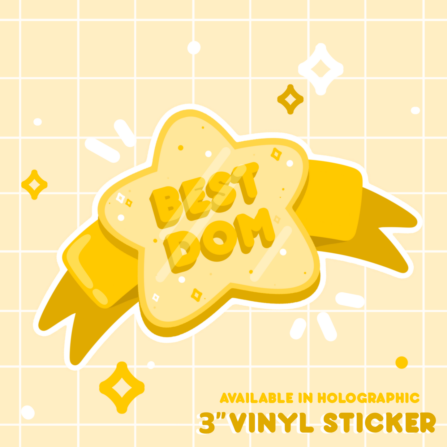 GOLD STAR VINYL STICKER