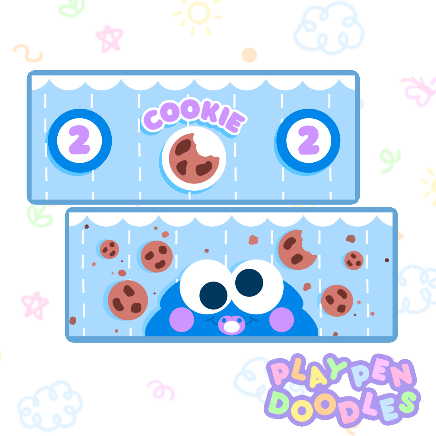 DIAPER STICKERS - COOKIE TIME