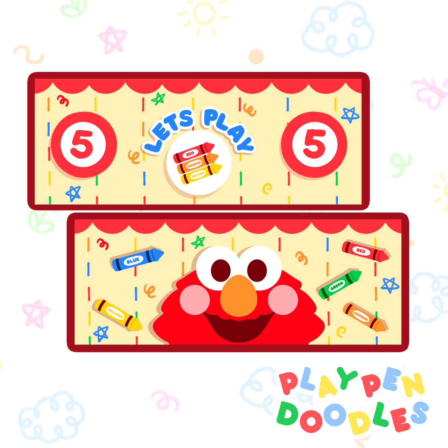 DIAPER STICKERS - LETS PLAY