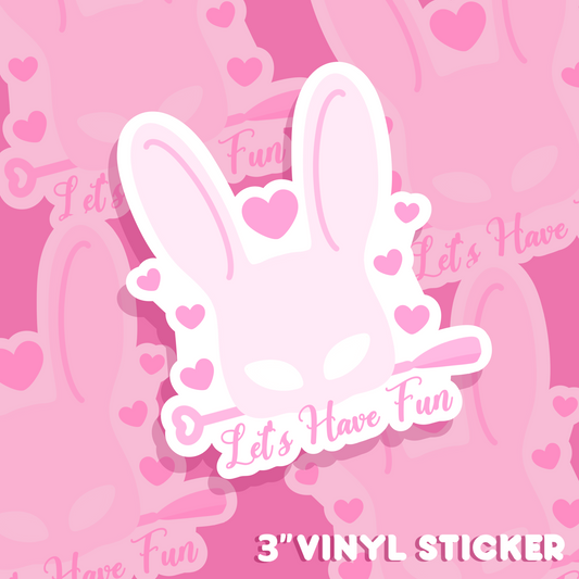 PINK DOM LETS HAVE FUN STICKER