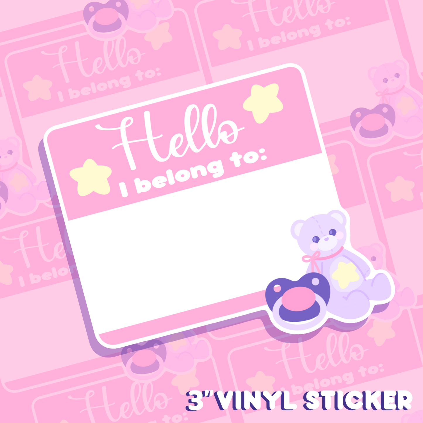 NAME TAG VINYL STICKER