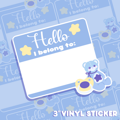 NAME TAG VINYL STICKER