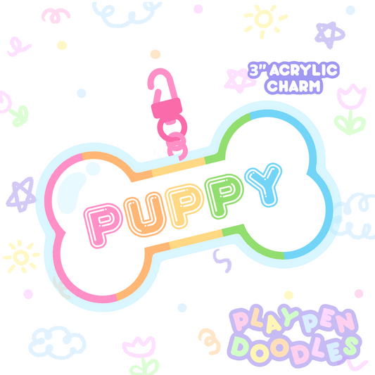 PUPPY BONE ACRYLIC CHARM