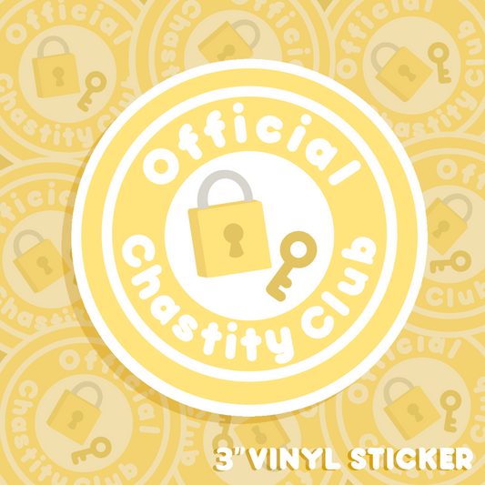 OFFICIAL CHASTITY CLUB VINYL STICKER