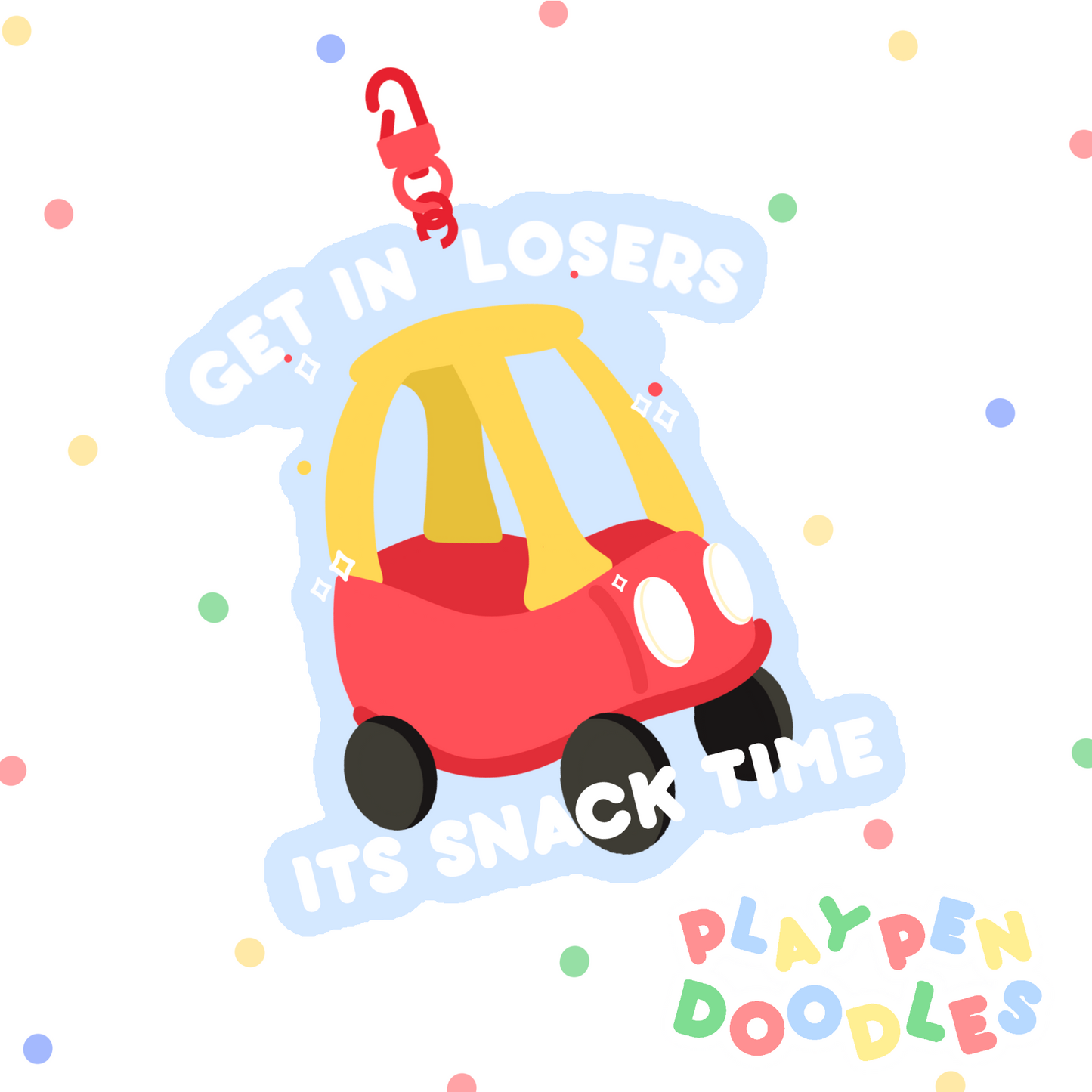 PRIMARY GET IN LOSERS ACRYLIC CHARM