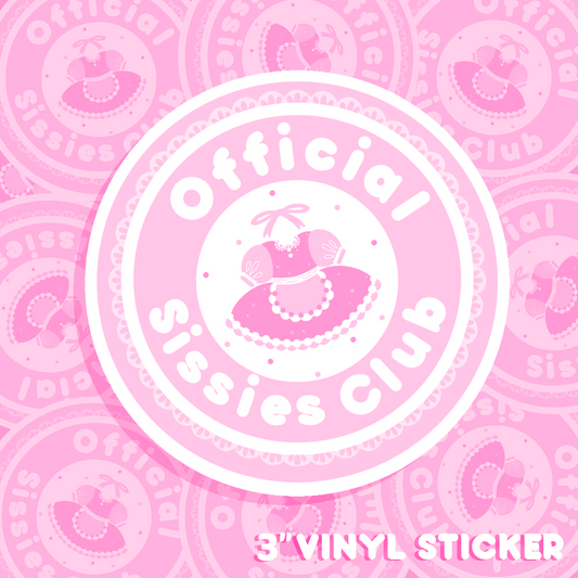 OFFICIAL SISSIES CLUB VINYL STICKER