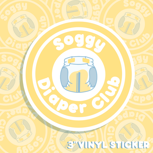 SOGGY DIAPER CLUB VINYL STICKER