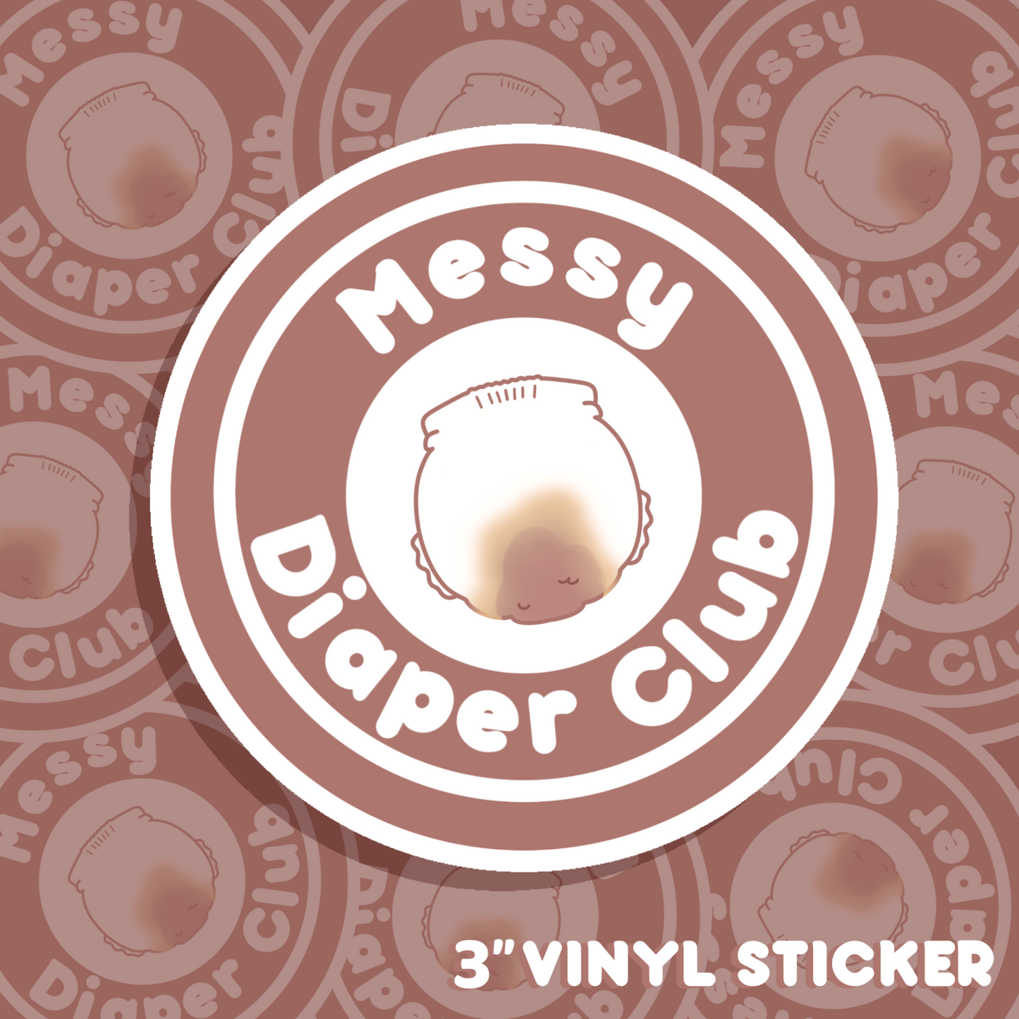 MESSY DIAPER CLUB VINYL STICKER