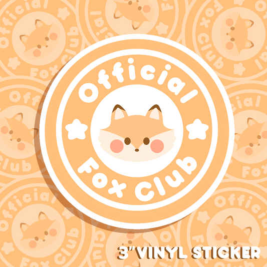 OFFICIAL FOX CLUB VINYL STICKER