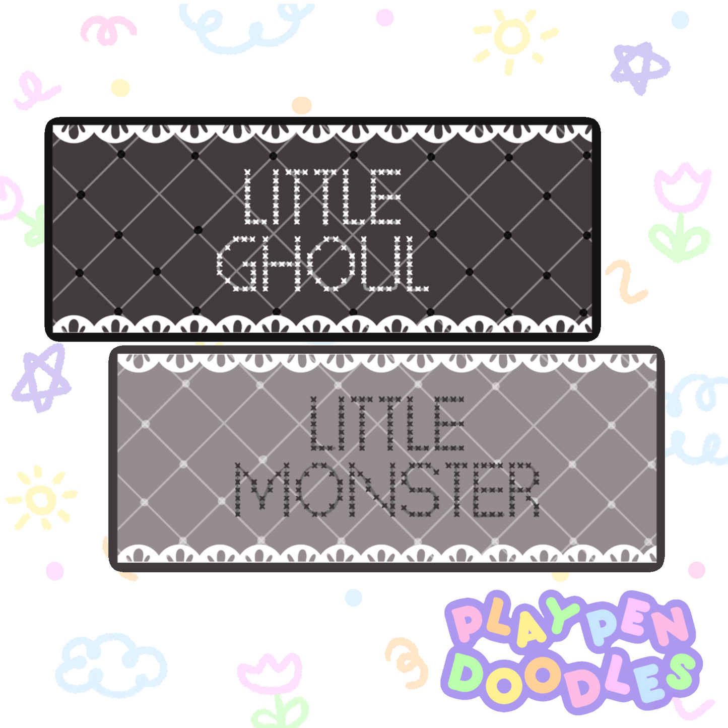 DIAPER STICKERS - LITTLE MONSTERS SET