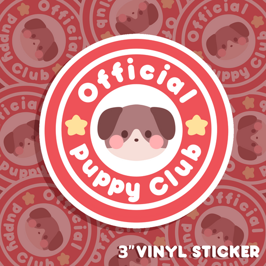 OFFICIAL PUPPY CLUB VINYL STICKER