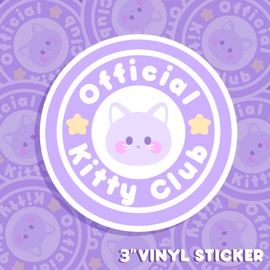 OFFICIAL KITTY CLUB VINYL STICKER